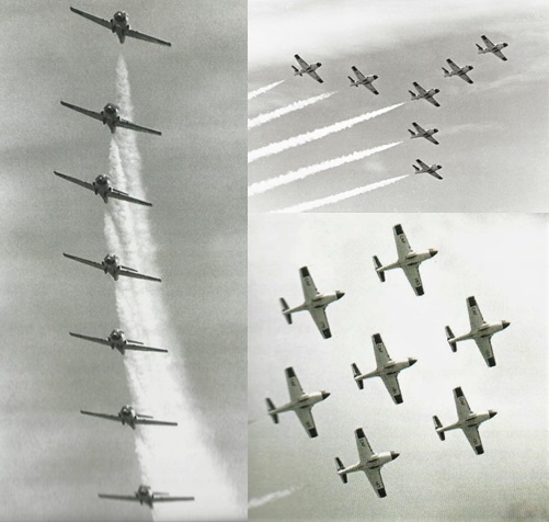 Scenes from the sky...the Snowbirds in flight during their first  airshow in 1971.